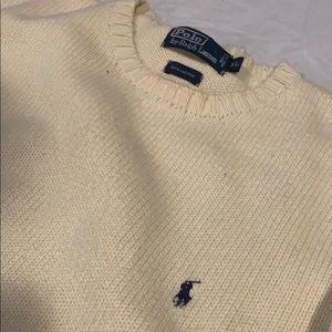 Polo by Ralph Lauren Cream knit crewneck sweater